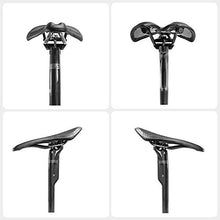 Load image into Gallery viewer, TOSEEK Comfortable Bike Seat Lightweight Carbon Fiber Bicycle Saddle Cushion with Leather Cover for Road Bike and Mountain Bike
