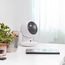 Load image into Gallery viewer, IRIS USA WOOZOO Oscillating Fan, Vortex Fan, Remote Equipped 4-in-1 Fan w/ Timer/ Multi Oscillation/ Air Circulator/ 3 Speed Settings, 52ft Max Air Distance, Small White
