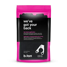 Load image into Gallery viewer, b.tan Back Lotion Applicator | We've Got Your Back Tan Self Tanner Mitt - for Moisturizers, Sunscreen, Oils &amp; Self Tanning Mousses, Get Those Hard-to-Reach Places, Velvety Soft Material + Washable
