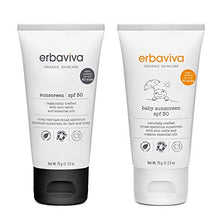 Load image into Gallery viewer, erbaviva Mama &amp; Baby Organic Sunscreen Duo SPF 30 for Face &amp; Body with Mineral Zinc Oxide, Aloe, Chamomile, Lavender

