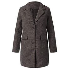 Load image into Gallery viewer, WYTong Women's Fashion Long Sleeve Cardigan Autumn And Winter Long-sleeved Woolen Casual Sweater Coat(Gray,L)
