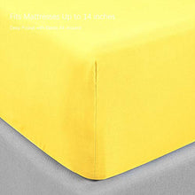 Load image into Gallery viewer, BASIC CHOICE Hypoallergenic Brushed Microfiber Bed Sheet Set, Yellow, Queen, 4 Pieces
