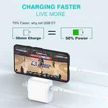 Load image into Gallery viewer, 20W USB C Charger for iPad Pro 12.9/11 inch 2021 2020 2018, iPad Mini 6, iPad Air 4, Google Pixel 6 6Pro 5 4 3 2 XL 3A 4A, LG, Galaxy, Fast Power Adapter Block, Wall Plug, Foldable, LED, 6.6ft Cable
