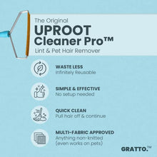 Load image into Gallery viewer, Uproot Cleaner Pro by HYRUS - Reusable Pet Hair Remover - The Non-Damaging Lint Remover and Carpet Scraper by Uproot Clean - Easy Cat Hair Remover &amp; Pet Hair Remover for Couch, Clothes &amp; Rugs
