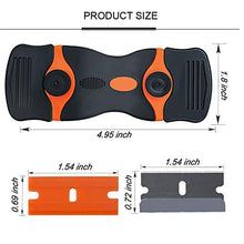 Load image into Gallery viewer, 3 Pack Double Edge Razor Blade Scraper Set with 20 Pcs Replacement Scraper Blades, Multi-Purpose Scraper Cleaning Tool for Scraping Labels, Decals, Stickers, Paint from Glass, Stovetop, Subfloor
