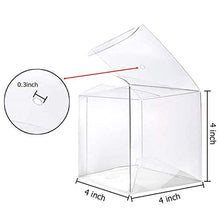 Load image into Gallery viewer, LOKQING 30 Pcs Candy Apple Box with Hole Top,4 x 4 x 4 INCH Plastic Gift Boxes for Caramel Apples Pops Cookies Cocoa Bombs Chocolate Easter Eggs
