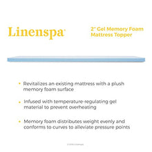 Load image into Gallery viewer, Linenspa 2 Inch Gel Infused Memory Foam Mattress Topper, Twin
