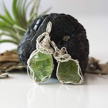 Load image into Gallery viewer, Raw Peridot Crystal Reversible Necklace - Sterling Silver Hypoallergenic - 18 inch Chain - Green Gemstone Pendant - August Leo Birthstone Jewelry For Women, Men Gift
