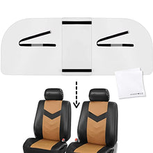 Load image into Gallery viewer, Kleantoolz Adjustable Plexiglass Car Sneeze Guard Barrier - Partition *IMPROVED For Most Vehicles, Shield For Rideshare Driver, Passengers - Microfiber Cloth, 2 Rating Cards, 2 Mask Stickers
