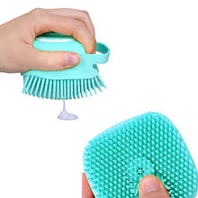 Load image into Gallery viewer, 2Pack Dog Bath Brush Soft Silicone Pet Shampoo Massage Dispenser Hair Fur Grooming Shower Brush for Short Long Haired Dogs and Cats Washing Deshedding
