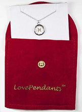 Load image into Gallery viewer, LovePendants 16-18" Pendant/Necklace in Purple Swarovski Crystal with Black Enameled Sitting Cat Engraving in Sterling Silver.
