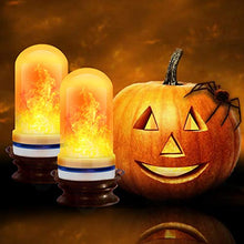 Load image into Gallery viewer, CPPSLEE LED Flame Effect Light Bulb, 4 Modes Flame Lights Bulbs, E26 Base Fire Light Bulbs with Gravity Sensor, Halloween Decorations Flickering Light Bulb for Indoor/Outdoor/Home/Party Decor(2 Pack)
