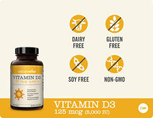 Load image into Gallery viewer, NatureWise Vitamin D3 5000iu (125 mcg) 1 Year Supply for Healthy Muscle Function, and Immune Support, Non-GMO, Gluten Free in Cold-Pressed Olive Oil, Packaging Vary ( Mini Softgel), 360 Count
