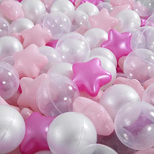 Load image into Gallery viewer, Ball Pit Balls Pack of 100 - Star and Round Set BPA Free Phthalate Free Non-Toxic Crush Proof Play Balls Soft Plastic Balls for Toddlers Baby Kids Birthday Pool Tent Party
