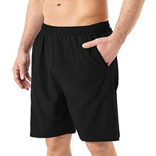Load image into Gallery viewer, HMIYA Men's Casual Sports Quick Dry Workout Running or Gym Training Short with Zipper Pockets（White,S）
