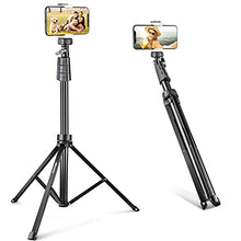 Load image into Gallery viewer, UBeesize 67'' Phone Tripod Stand &amp; Selfie Stick Tripod, All in One Professional Cell Phone Tripod, Cellphone Tripod with Wireless Remote and Phone Holder, Compatible with All Phones/Cameras
