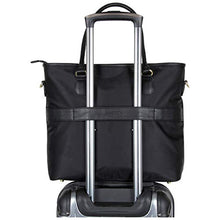 Load image into Gallery viewer, Kenneth Cole Reaction Chelsea Quilted Chevron 15" Laptop &amp; Tablet Business Tote With Removeable Shoulder Strap, Black
