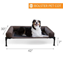 Load image into Gallery viewer, K&amp;H PET PRODUCTS Original Bolster Pet Cot Elevated Pet Bed Chocolate/Mesh, Large
