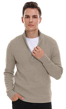 Load image into Gallery viewer, Sailwind Men's Soft Sweaters Quarter Zip Pullover Classic Ribbed Turtleneck Sweater for Men US Medium Khaki
