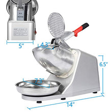 Load image into Gallery viewer, ZENY Ice Shaver Machine Electric Snow Cone Maker Stainless Steel Shaved Ice Machine 145lbs Per Hour

