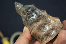 Load image into Gallery viewer, Crystal, 255G Natural Black Moonstone Crystal Healing Chakra Aura Torch Shape K12
