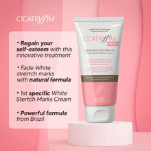 Load image into Gallery viewer, Cicatrissim White Stretch Mark Fade and Removal Cream - Tummy Butter for Pregnancy Belly, Weight Change and Growth Spurts - Stretch Marks Remover for Pregnant Mothers - With Natural Ingredients

