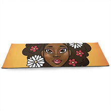 Load image into Gallery viewer, Afro Flower Yellow Sexy Lady ECO Aqua Power Kinematic Iyengar Kundini Hot Pilates Gymnastics Hatha Yoga Mat Exercise Mat Merchandise Decor Decorate
