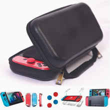 Load image into Gallery viewer, S&amp;J Limited Edition Genuine Leather Hard Shell Nintendo Switch Travel Case with 10 Gamecard Slots Includes Back Protective TPU Dockable Case, 2 Joycon Covers, 4 Thumbstick Caps &amp; Screen Protector
