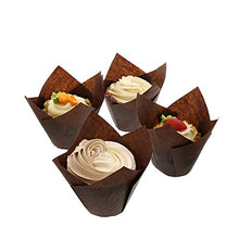 Load image into Gallery viewer, Royal Brown Tulip Style Baking Cups, Large, Sleeve of 200
