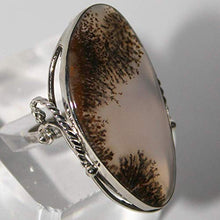 Load image into Gallery viewer, Dendritic agate ring, Landscape agate, Moss agate, 38x20x1 mm
