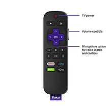 Load image into Gallery viewer, Roku Streaming Stick | Portable; Power-Packed Streaming Device with Voice Remote with Buttons for TV Power and Volume (2018)
