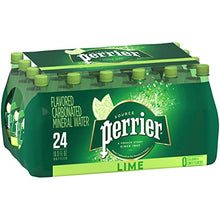 Load image into Gallery viewer, Perrier Lime Flavored Sparkling Water, 16.9 FL OZ Plastic Water Bottles (24 Count)
