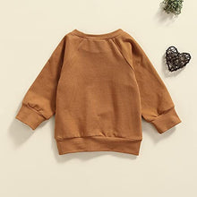 Load image into Gallery viewer, Unisex Toddler Baby Boy Girl Long Sleeve Pullover Sweatshirt Babe Letter Printed Sweater T Shirts Tops Fall Winter Clothes ( Babe Brown, 0-6 Months)
