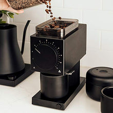 Load image into Gallery viewer, Fellow Ode Brew Grinder - Burr Coffee Grinder Electric - Coffee Bean Grinder with 31 Settings for Drip, French Press &amp; Cold Brew - Small Footprint Electric Grinder - Matte Black
