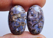 Load image into Gallery viewer, RAVISHINGGEMS Natural Moss Agate Pair Cabochon, Oval Shape, Flat Back Side, Size 20x12x6 MM, Stone for Earring Tumbled Stone, Smooth Polished Agate 23340
