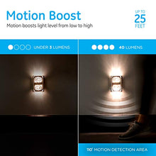 Load image into Gallery viewer, GE LED Motion Sensor Night Light, Motion-Boost, Plug-in, Dusk-to-Dawn, Energy Efficient, UL-Certified, Ideal Nightlight for Bedroom, Bathroom, Kitchen, Hallway, 58561, White Swirl, 1 Pack

