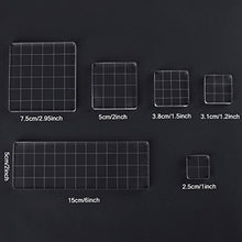 Load image into Gallery viewer, Whaline 6 Pieces Acrylic Stamp Block Clear Stamping Tools Set with Grid Lines for Scrapbooking Crafts Card Making, Assorted Sizes
