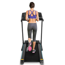 Load image into Gallery viewer, Folding Electric Treadmill Motorized Power Running Machine Fitness with Rolling Wheels 12 Program Available with 2 Separate Water Bottle Holders
