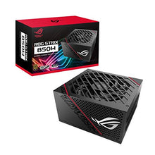 Load image into Gallery viewer, ASUS ROG STRIX 850W Gold PSU, Power Supply (ROG heatsinks, Axial-tech fan design, dual ball fan bearings, 0dB technology, 80 PLUS Gold Certification, fully modular cables, 10-year warranty)
