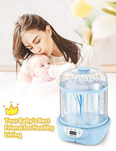 Load image into Gallery viewer, Elechomes Baby Bottle Sterilizer and Dryer, BPA Free 600W Electric Steam Sterilizer, Fit for 8-Ounce Dr Brown Bottle and Easy to Operate
