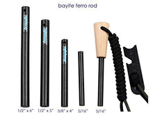 Load image into Gallery viewer, bayite 3/8 x 4 Inch Drilled Survival Ferro Rod Flint Fire Starter with Toggle Lanyard Hole
