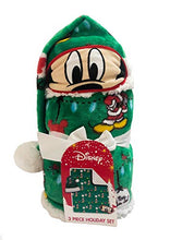 Load image into Gallery viewer, Jay Franco Disney Mickey Mouse 3 Piece Holiday Set - Kids Christmas Bedding, Super Soft Sherpa Throw Blanket &amp; Eye Mask with Bonus Santa Hat (Official Disney Product)
