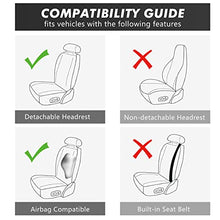 Load image into Gallery viewer, KIVAGURU Front Car Seat Covers 2 Pcs, Leather Car Seat Protectors, Universal Breathable Auto Interior Fit for Most Sedans SUV Pick-up Truck, with Backrest（Square Black）
