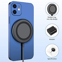 Load image into Gallery viewer, WAITIEE Wireless Charger, Fast Magnetic Wireless Charger for iPhone 12/12mini/12pro/12pro max, AirPods 2/Pro,Fast Wireless Charger Pad with Rubber Anti-Skid Ring and Type-C 20W Adapter
