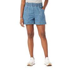 Load image into Gallery viewer, Signature by Levi Strauss &amp; Co. Gold Label Women's Pull On A-Line Shorts (Standard and Plus), (New) Blue Dahlia, X-Large
