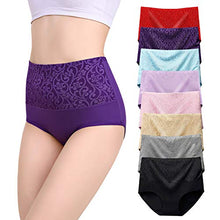 Load image into Gallery viewer, YOULEHE Women's Cotton Underwear Briefs High Waist Full Coverage Soft Breathable Panties (8 Pack -H001, Large)
