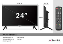 Load image into Gallery viewer, SANSUI 24 Inch TV 720P Basic S24 LED HD TV High Resolution Flat Screen Television Built-in HDMI,USB,VGA Ports - Refresh Rate 60Hz (2020 Model)
