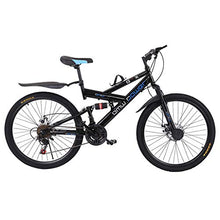 Load image into Gallery viewer, Adult Mountain Bikes 26 Inch Mountain Trail Bike High Carbon Steel Full Suspension MTB Speed Bicycles 6 Spoke 21 Speed Gears Dual Disc Brakes Outdoor Mountain Bicycle - US Stock
