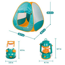 Load image into Gallery viewer, Little Explorers Kids Pop Up Play Tent with Camping Gear Outdoor Toy Tools Set (7 Pieces)
