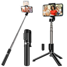 Load image into Gallery viewer, Yoozon Selfie Stick Tripod Bluetooth, Extendable Phone Tripod Selfie Stick with Wireless Remote Shutter for iPhone SE 2/11/11 Pro/11 Pro Max/Xs MAX/XR/XS/X, Galaxy S20/Note 10/S10/S9, Google and More
